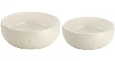 2 Keramiknäpfe (Set) - weiß - 900 & 1500 ml
